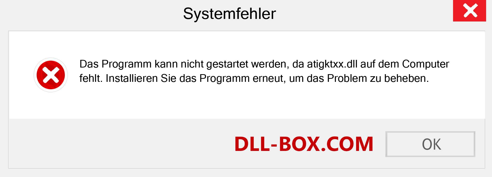 atigktxx.dll-Datei fehlt?. Download für Windows 7, 8, 10 - Fix atigktxx dll Missing Error unter Windows, Fotos, Bildern